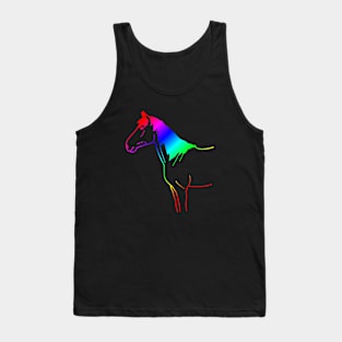 Rainbow horse silhouette Tank Top